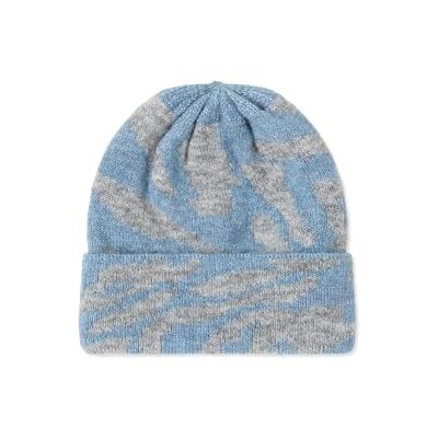 Cecil Beanie mit Zebramuster moonstone blue melange A Cecil Beanie mit Zebramuster moonstone blue melange A