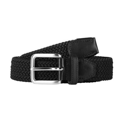 JACK & JONES Herren Gürtel Jacspring Woven Belt Noos, Schwarz (Black Black), 90 JACK & JONES Herren Gürtel Jacspring Woven Belt Noos, Schwarz (Black Black), 90