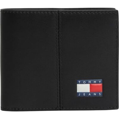 Tommy Jeans Herren Geldbeutel Heritage Leather mit Münzfach, Schwarz (Black), Einheitsgröße Tommy Jeans Herren Geldbeutel Heritage Leather mit Münzfach, Schwarz (Black), Einheitsgröße
