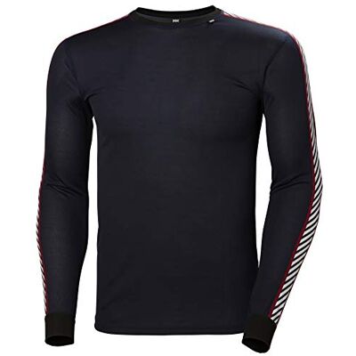 Helly Hansen Herren HH Lifa Stripe Crew, Marineblau, XL Helly Hansen Herren HH Lifa Stripe Crew, Marineblau, XL