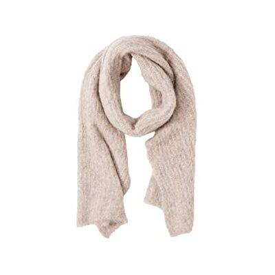PIECES Damen Pcbera Wool Long Scarf Noos, Silver Mink, Einheitsgröße PIECES Damen Pcbera Wool Long Scarf Noos, Silver Mink, Einheitsgröße