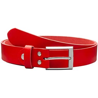 Vascavi Ledergürtel echt Leder, 3 cm breit und ca. 0.25 cm stark, Gürtel, Hüftgürtel, Jeansgürtel, Made in Germany (105 cm Gesamtlänge 115 cm, Rot) Vascavi Ledergürtel echt Leder, 3 cm breit und ca. 0.25 cm stark, Gürtel, Hüftgürtel, Jeansgürtel, Made in Germany (105 cm Gesamtlänge 115 cm, Rot)