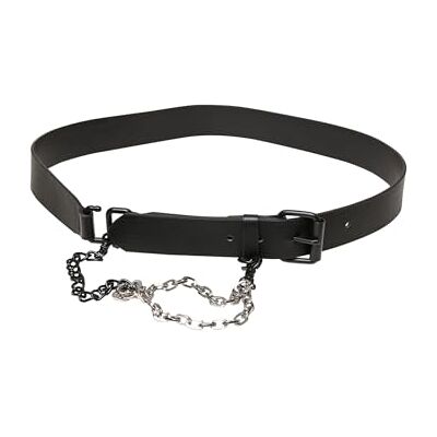 Urban Classics Unisex Gürtel Imitation Leather Belt With Metal Chain black L/XL Urban Classics Unisex Gürtel Imitation Leather Belt With Metal Chain black L/XL