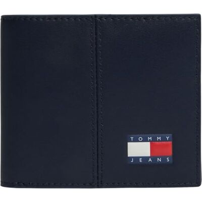 Tommy Jeans Herren Geldbeutel Heritage Leather mit Münzfach, Blau (Dark Night Navy), Einheitsgröße Tommy Jeans Herren Geldbeutel Heritage Leather mit Münzfach, Blau (Dark Night Navy), Einheitsgröße