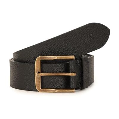 Calvin Herren Gürtel Classic Flat Belt aus Leder, Schwarz (Black/Antique Brass), 95 cm Calvin Herren Gürtel Classic Flat Belt aus Leder, Schwarz (Black/Antique Brass), 95 cm