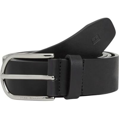 Tommy Hilfiger Herren Gürtel Soft Leather mit abgerundeter Schnalle, Schwarz (Black), 115 cm Tommy Hilfiger Herren Gürtel Soft Leather mit abgerundeter Schnalle, Schwarz (Black), 115 cm