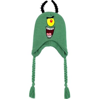 Concept One Spongebob Squarepants Beanie Mütze Plankton Peruanische Winter Strickmütze mit 3D Antenne und geflochtenen Quasten, Blaugrün, Einheitsgröße, Blaugrün/EIN Hauch von Paradies (Trace of Paradise), Concept One Spongebob Squarepants Beanie Mütze Plankton Peruanische Winter Strickmütze mit 3D Antenne und geflochtenen Quasten, Blaugrün, Einheitsgröße, Blaugrün/EIN Hauch von Paradies (Trace of Paradise),