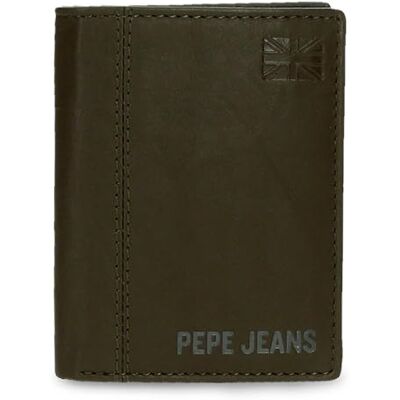 Pepe Jeans Cortland Vertikale Geldbörse, Grün, 8,5 x 10,5 x 1 cm, Leder, von Joumma Bags Pepe Jeans Cortland Vertikale Geldbörse, Grün, 8,5 x 10,5 x 1 cm, Leder, von Joumma Bags
