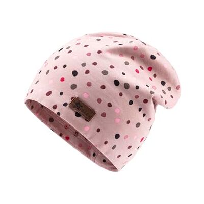 Sterntaler Beanie mit bunten Tupfen Mädchen Jersey Mütze, gefüttert mit Baumwollfleece Übergangsmütze perlrosa, 49 Sterntaler Beanie mit bunten Tupfen Mädchen Jersey Mütze, gefüttert mit Baumwollfleece Übergangsmütze perlrosa, 49