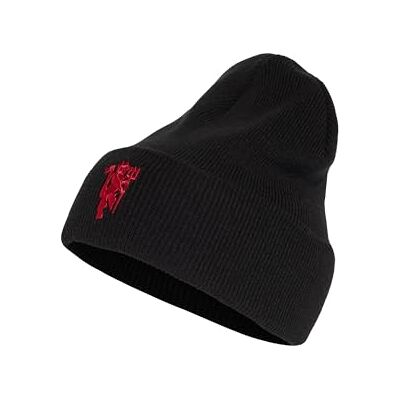 Adidas Unisex Manchester United Woolie Hat, Black/White/MUFC red, L-XL Adidas Unisex Manchester United Woolie Hat, Black/White/MUFC red, L-XL