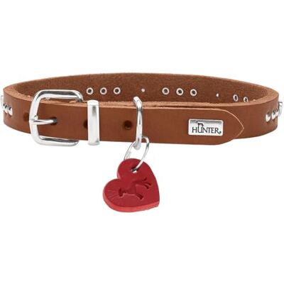 Dog Sport Hunter AALBORG HEARTS - Hundehalsband - Cognac Dog Sport Hunter AALBORG HEARTS - Hundehalsband - Cognac