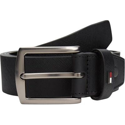 Tommy Hilfiger Herren Gürtel Denton 3,5 cm aus Leder, Schwarz (Black), 105 cm Tommy Hilfiger Herren Gürtel Denton 3,5 cm aus Leder, Schwarz (Black), 105 cm