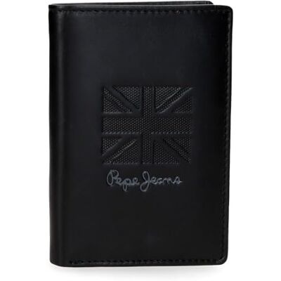Pepe Jeans Denver Vertical Wallet mit Geldbörse Blau 8,5x11,5x1 cm Leder von Joumma Bags Pepe Jeans Denver Vertical Wallet mit Geldbörse Blau 8,5x11,5x1 cm Leder von Joumma Bags