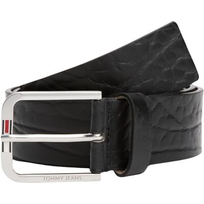 Tommy Jeans Fester Gürtel für Herren, Schwarz (Schwarz), 85 cm Tommy Jeans Fester Gürtel für Herren, Schwarz (Schwarz), 85 cm