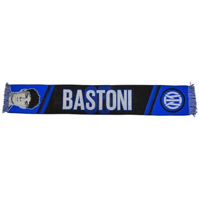 Inter , Jacquard-Schal für Spieler Alessandro Sticks, 100% Acryl, Schwarz/Blau/Weiß, 135 x 22 cm Inter , Jacquard-Schal für Spieler Alessandro Sticks, 100% Acryl, Schwarz/Blau/Weiß, 135 x 22 cm