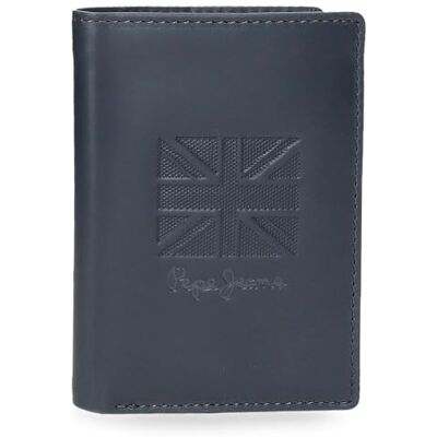 Pepe Jeans Denver Vertical Wallet mit Geldbörse Blau 8,5x11,5x1 cm Leder von Joumma Bags Pepe Jeans Denver Vertical Wallet mit Geldbörse Blau 8,5x11,5x1 cm Leder von Joumma Bags