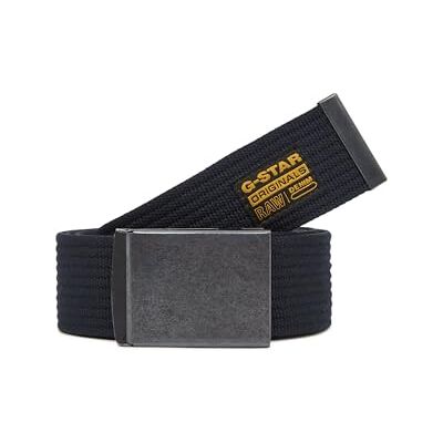 G-STAR Men's Webbing Belt, Black Metal/Salute, One Size G-STAR Men's Webbing Belt, Black Metal/Salute, One Size