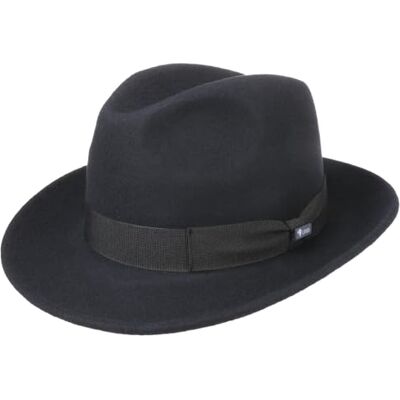Lipodo Basic Bogart Filzhut Fedora Made in Italy Damen und Herren Sommer Winter Lipodo Basic Bogart Filzhut Fedora Made in Italy Damen und Herren Sommer Winter