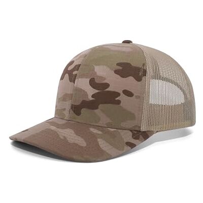 Pacific Headwear Unisex-Erwachsene Multicam Trucker Snapback Cap, Arid/Hellbraun, Einheitsgröße Pacific Headwear Unisex-Erwachsene Multicam Trucker Snapback Cap, Arid/Hellbraun, Einheitsgröße