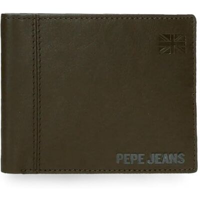 Pepe Jeans Cortland Geldbörse mit Kartenfach, Grün, 12,5 x 9,5 x 1 cm, Leder von Joumma Bags Pepe Jeans Cortland Geldbörse mit Kartenfach, Grün, 12,5 x 9,5 x 1 cm, Leder von Joumma Bags