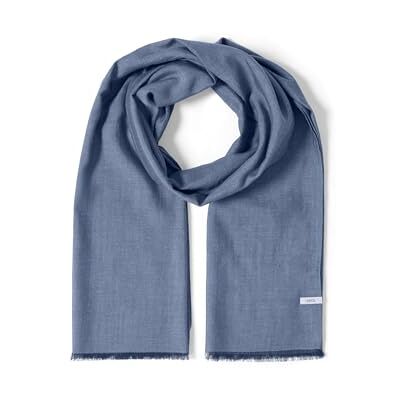 Cecil Schal in Unifarbe mit feinen Fransen coal blue A Cecil Schal in Unifarbe mit feinen Fransen coal blue A