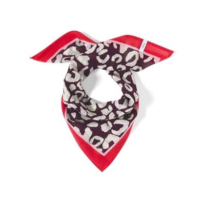 Cecil Bandana mit Struktur und Leo-Print rich burgundy A Cecil Bandana mit Struktur und Leo-Print rich burgundy A