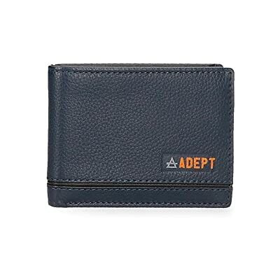 ADEPT Kurt Horizontale Geldbörse mit Geldbörse Blau 11 x 8 x 1 cm Leder, blau, Quertasche mit Geldbörse ADEPT Kurt Horizontale Geldbörse mit Geldbörse Blau 11 x 8 x 1 cm Leder, blau, Quertasche mit Geldbörse