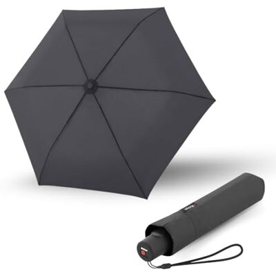 Knirps Regenschirm C.250 Light Duomatic Dark Grey mit Schirmtasche I Taschenregenschirm mit Duomatic-Funktion I Auf-Zu-Automatik I Taschenschirm mit Drucktaste I Regenschirm automatisch & leicht Knirps Regenschirm C.250 Light Duomatic Dark Grey mit Schirmtasche I Taschenregenschirm mit Duomatic-Funktion I Auf-Zu-Automatik I Taschenschirm mit Drucktaste I Regenschirm automatisch & leicht