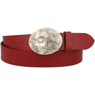 MGM Damen Gürtel Love, Gr. 80 cm, Rot (dkl.rot-asi 4) MGM Damen Gürtel Love, Gr. 80 cm, Rot (dkl.rot-asi 4)