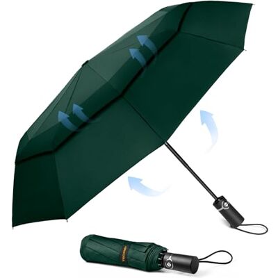 TECKNET Regenschirm Sturmfest für Regen, Automatik Groß Taschenschirm mit 10 Rippen, 104 cm Windsicher Schirm, Faltbar Kompakte Reise Golf Umbrella für Herren und Damen TECKNET Regenschirm Sturmfest für Regen, Automatik Groß Taschenschirm mit 10 Rippen, 104 cm Windsicher Schirm, Faltbar Kompakte Reise Golf Umbrella für Herren und Damen