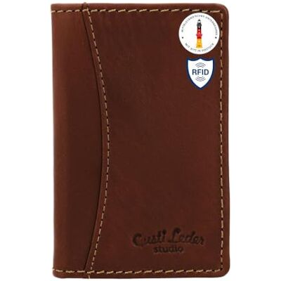 Gusti Leder Kartenetui Herren Otto – Slim Portemonnaie aus echtem Rindsleder, Vintage Design, kompakt & leicht, Kartenhalter für 6 Karten, RFID Schutz, Mini Geldbörse für Alltag & Reise Gusti Leder Kartenetui Herren Otto – Slim Portemonnaie aus echtem Rindsleder, Vintage Design, kompakt & leicht, Kartenhalter für 6 Karten, RFID Schutz, Mini Geldbörse für Alltag & Reise