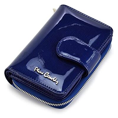 Pierre Cardin Geldtasche für Damen, Frauengeldbörse LINE Portemonnaie, Elegant, Praktisch, Robust, aus lackiertem Leder, Mittelgroß, 9,5 x 13 x 3,3 cm, blau Pierre Cardin Geldtasche für Damen, Frauengeldbörse LINE Portemonnaie, Elegant, Praktisch, Robust, aus lackiertem Leder, Mittelgroß, 9,5 x 13 x 3,3 cm, blau