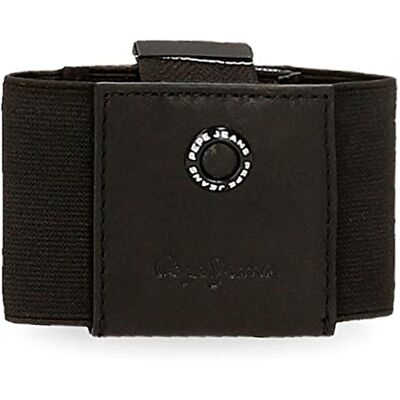 Pepe Jeans Badge Kartenhalter, Schwarz, 8,5 x 5 cm, Leder, Schwarz, Kartenetui Pepe Jeans Badge Kartenhalter, Schwarz, 8,5 x 5 cm, Leder, Schwarz, Kartenetui
