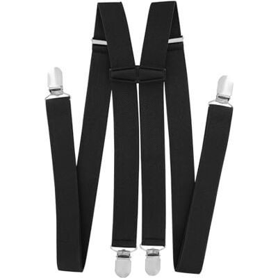 axy Hosenträger für Herren breit 2,5 cm in H-Form mit 4 Hosenträger Clips extra stark längenverstellbar axy Hosenträger für Herren breit 2,5 cm in H-Form mit 4 Hosenträger Clips extra stark längenverstellbar