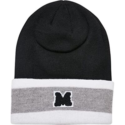 Urban Classics Unisex College Team Beanie Black/heathergrey/White, one Size Urban Classics Unisex College Team Beanie Black/heathergrey/White, one Size