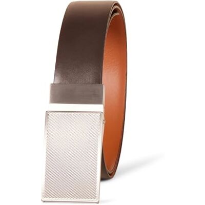 Amazon Herren Ledergürtel, wendbar, Plakette, Braun/Hellbraun, 34 Amazon Herren Ledergürtel, wendbar, Plakette, Braun/Hellbraun, 34
