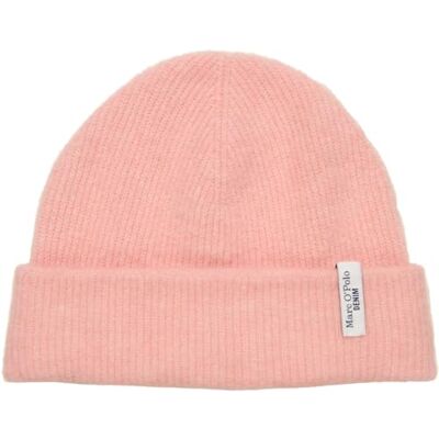 Marc O' Polo Marc OߴPolo Denim Damen Strickmütze mit Logo warm, Rosa (Rose Powder), One Size Marc O' Polo Marc OߴPolo Denim Damen Strickmütze mit Logo warm, Rosa (Rose Powder), One Size