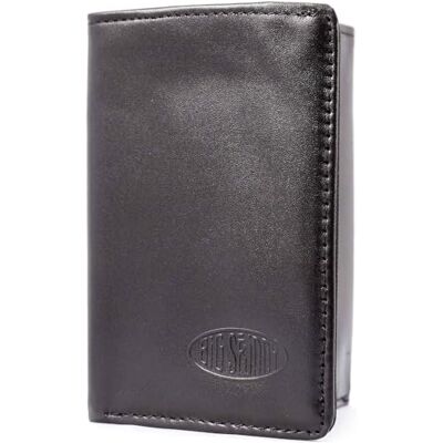 Big Skinny Herren Tri-Fold Leder Slim Wallet für bis zu 25 Karten Schwarz, Schwarz, Einheitsgröße, Klassisch Big Skinny Herren Tri-Fold Leder Slim Wallet für bis zu 25 Karten Schwarz, Schwarz, Einheitsgröße, Klassisch