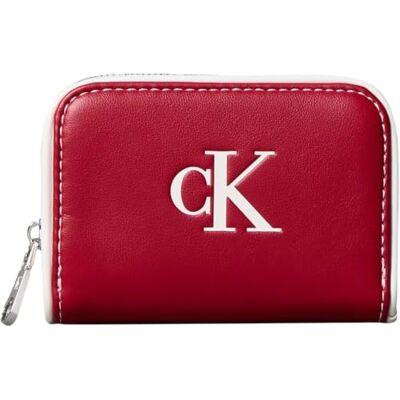 Calvin Women's Contrast Ck Medium Zip Around LV04F1143G Wallets, RED (Bordeaux Wine), One Size Calvin Women's Contrast Ck Medium Zip Around LV04F1143G Wallets, RED (Bordeaux Wine), One Size