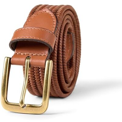 Amazon Herren Röhrenförmiger Stretch-Webgürtel, Bräunen, 95 Amazon Herren Röhrenförmiger Stretch-Webgürtel, Bräunen, 95