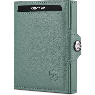 VON HEESEN Slim Wallet mit RFID-Schutz Mini Geldbörse Herren & Damen klein Kreditkartenetui Geldklammer Kartenetui Geldbeutel Portmonee Portemonnaie klein (Türkis Silver-Pine) VON HEESEN Slim Wallet mit RFID-Schutz Mini Geldbörse Herren & Damen klein Kreditkartenetui Geldklammer Kartenetui Geldbeutel Portmonee Portemonnaie klein (Türkis Silver-Pine)