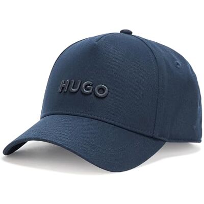 HUGO Herren Big Logo Cotton Baseball Hat Baseballkappe, Navy Shadow, Einheitsgröße HUGO Herren Big Logo Cotton Baseball Hat Baseballkappe, Navy Shadow, Einheitsgröße
