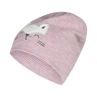 Sterntaler Beanie aus Mischgewebe mit dünnen Streifen in Melange Optik süße Stickerei Katzengesicht warme Mädchen Mütze stylisch, warm und bequem lila Melange, Größe 51 Sterntaler Beanie aus Mischgewebe mit dünnen Streifen in Melange Optik süße Stickerei Katzengesicht warme Mädchen Mütze stylisch, warm und bequem lila Melange, Größe 51