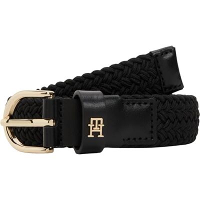 Tommy Hilfiger Damen Gürtel Essential Effortless 2,5 cm Geflochten, Schwarz (Black), 70 cm Tommy Hilfiger Damen Gürtel Essential Effortless 2,5 cm Geflochten, Schwarz (Black), 70 cm