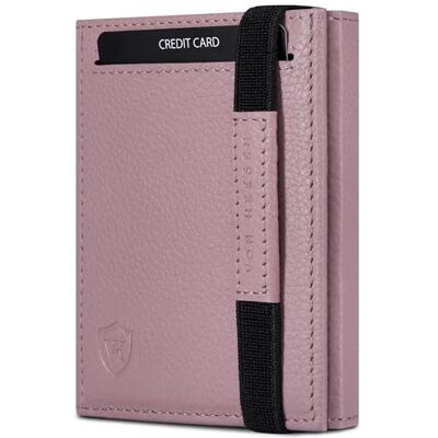 VON HEESEN Slim Wallet mit RFID Schutz Geldbörse Herren klein Mini Geldbeutel Damen Portmonee Kartenetui Echtleder Karten Portemonnaie Leder Kreditkartenetui Lavendel VON HEESEN Slim Wallet mit RFID Schutz Geldbörse Herren klein Mini Geldbeutel Damen Portmonee Kartenetui Echtleder Karten Portemonnaie Leder Kreditkartenetui Lavendel