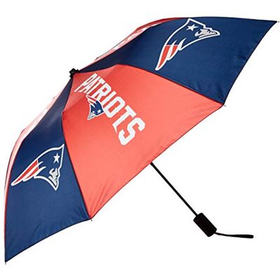 FOCO NFL New England Patriots Team Logo Regenschirm, Team-Farbe, Einheitsgröße FOCO NFL New England Patriots Team Logo Regenschirm, Team-Farbe, Einheitsgröße