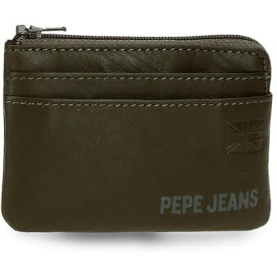Pepe Jeans Cortland Geldbörse mit Kartenhalter, Grün, 11 x 7 x 1,5 cm, Leder, von Joumma Bags Pepe Jeans Cortland Geldbörse mit Kartenhalter, Grün, 11 x 7 x 1,5 cm, Leder, von Joumma Bags
