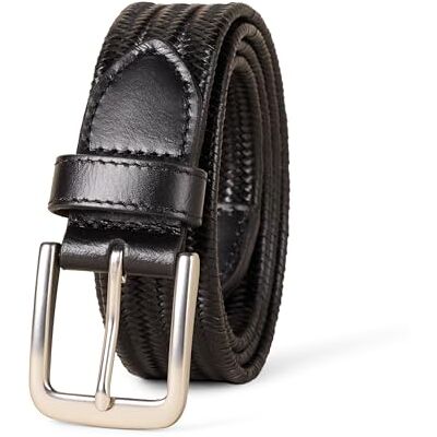 Amazon Herren Röhrenförmiger Stretch-Webgürtel, Schwarz, 95 Amazon Herren Röhrenförmiger Stretch-Webgürtel, Schwarz, 95