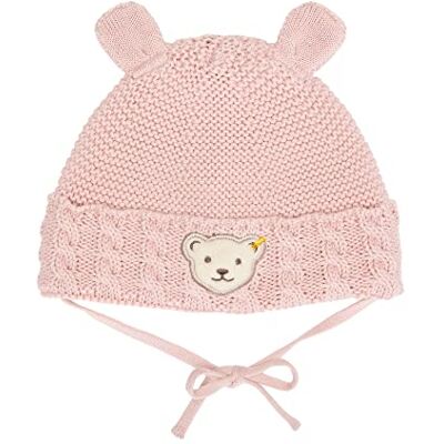 Steiff Unisex Baby Basic Ohne Bommel Beanie-Mütze, Silver PINK, 49 EU Steiff Unisex Baby Basic Ohne Bommel Beanie-Mütze, Silver PINK, 49 EU