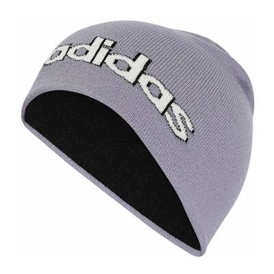 Adidas Unisex Linear Beanie Hat, Slate/Black/Off White, S-M Adidas Unisex Linear Beanie Hat, Slate/Black/Off White, S-M